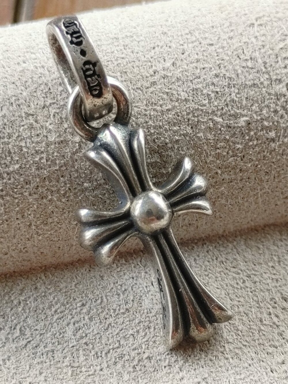 Chrome Hearts "Baby Fat" Cross Pendant Charm 925 Sterling Silver *Authentic* ✅